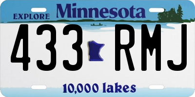 MN license plate 433RMJ