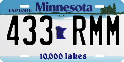MN license plate 433RMM