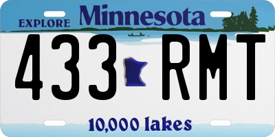 MN license plate 433RMT