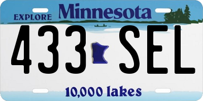 MN license plate 433SEL