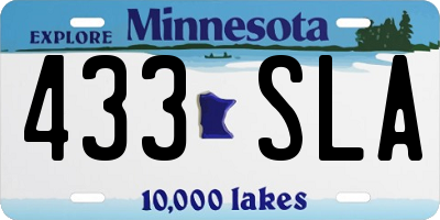 MN license plate 433SLA