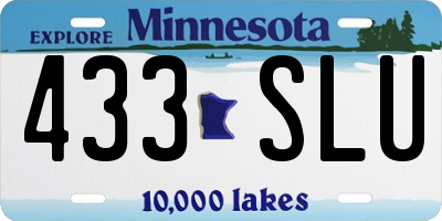 MN license plate 433SLU