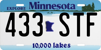 MN license plate 433STF