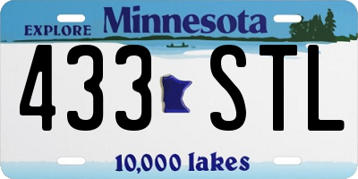 MN license plate 433STL