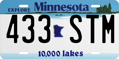 MN license plate 433STM