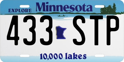 MN license plate 433STP