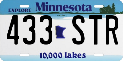 MN license plate 433STR