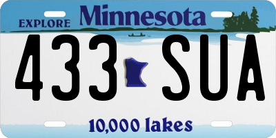 MN license plate 433SUA