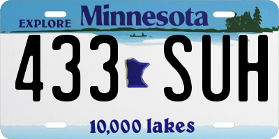 MN license plate 433SUH