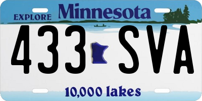 MN license plate 433SVA
