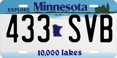 MN license plate 433SVB