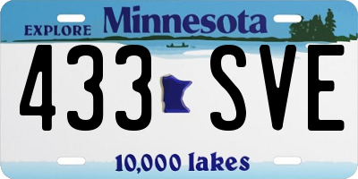 MN license plate 433SVE