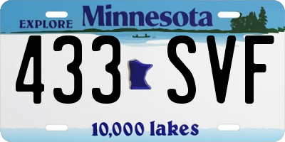 MN license plate 433SVF