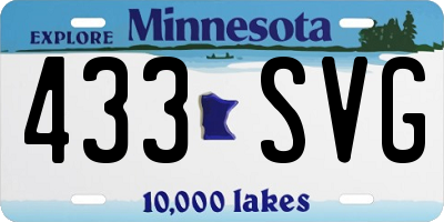 MN license plate 433SVG