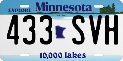 MN license plate 433SVH