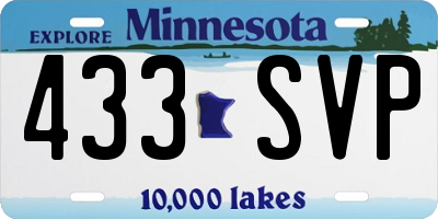 MN license plate 433SVP