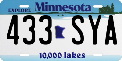 MN license plate 433SYA