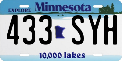 MN license plate 433SYH