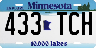MN license plate 433TCH