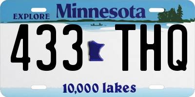 MN license plate 433THQ