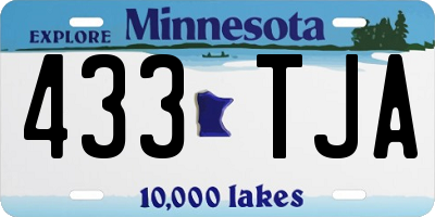 MN license plate 433TJA