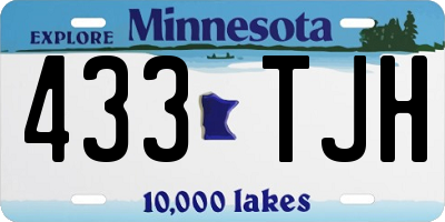 MN license plate 433TJH