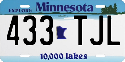 MN license plate 433TJL