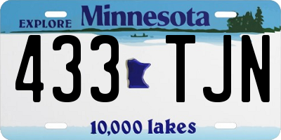 MN license plate 433TJN