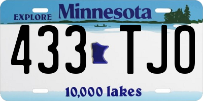 MN license plate 433TJO