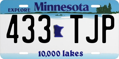 MN license plate 433TJP
