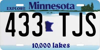 MN license plate 433TJS