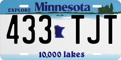 MN license plate 433TJT