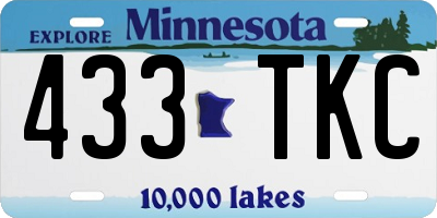 MN license plate 433TKC