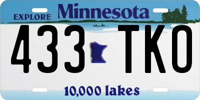MN license plate 433TKO