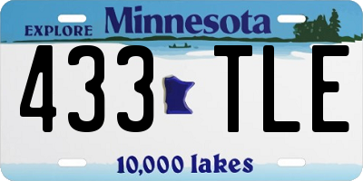 MN license plate 433TLE