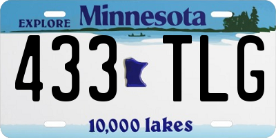 MN license plate 433TLG