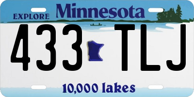 MN license plate 433TLJ