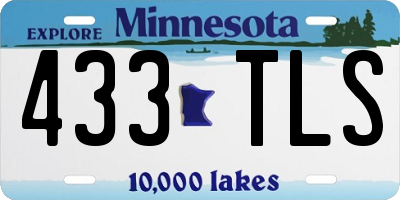 MN license plate 433TLS