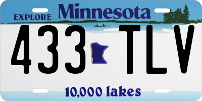MN license plate 433TLV