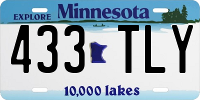 MN license plate 433TLY
