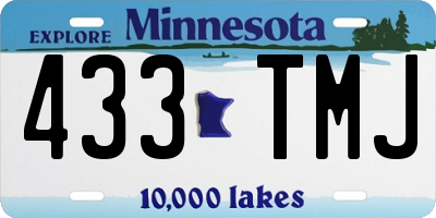 MN license plate 433TMJ