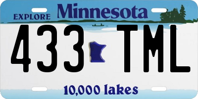 MN license plate 433TML