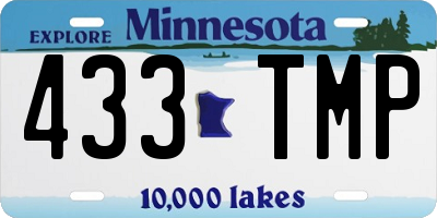 MN license plate 433TMP