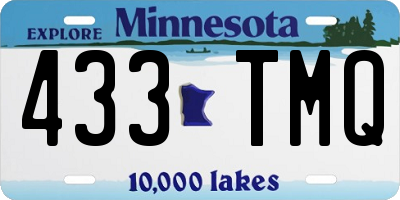 MN license plate 433TMQ