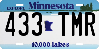 MN license plate 433TMR