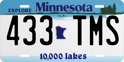 MN license plate 433TMS