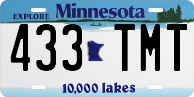 MN license plate 433TMT