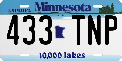 MN license plate 433TNP