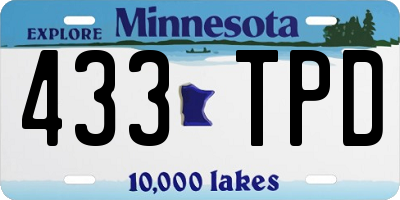 MN license plate 433TPD