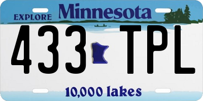 MN license plate 433TPL